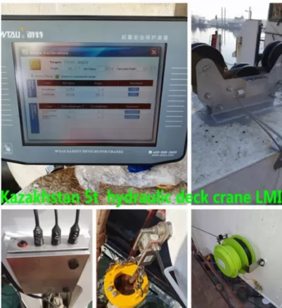 Offshore crane safety protection devices WT-W6503 load moment indicator lmi for Kazakhstan customer’s Tug boat deck crane