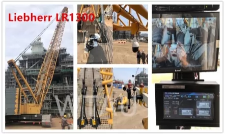 Liebherr LR1300 Crawler Crane Installed with WTL A700 Load Moment Indicator and CCTV System